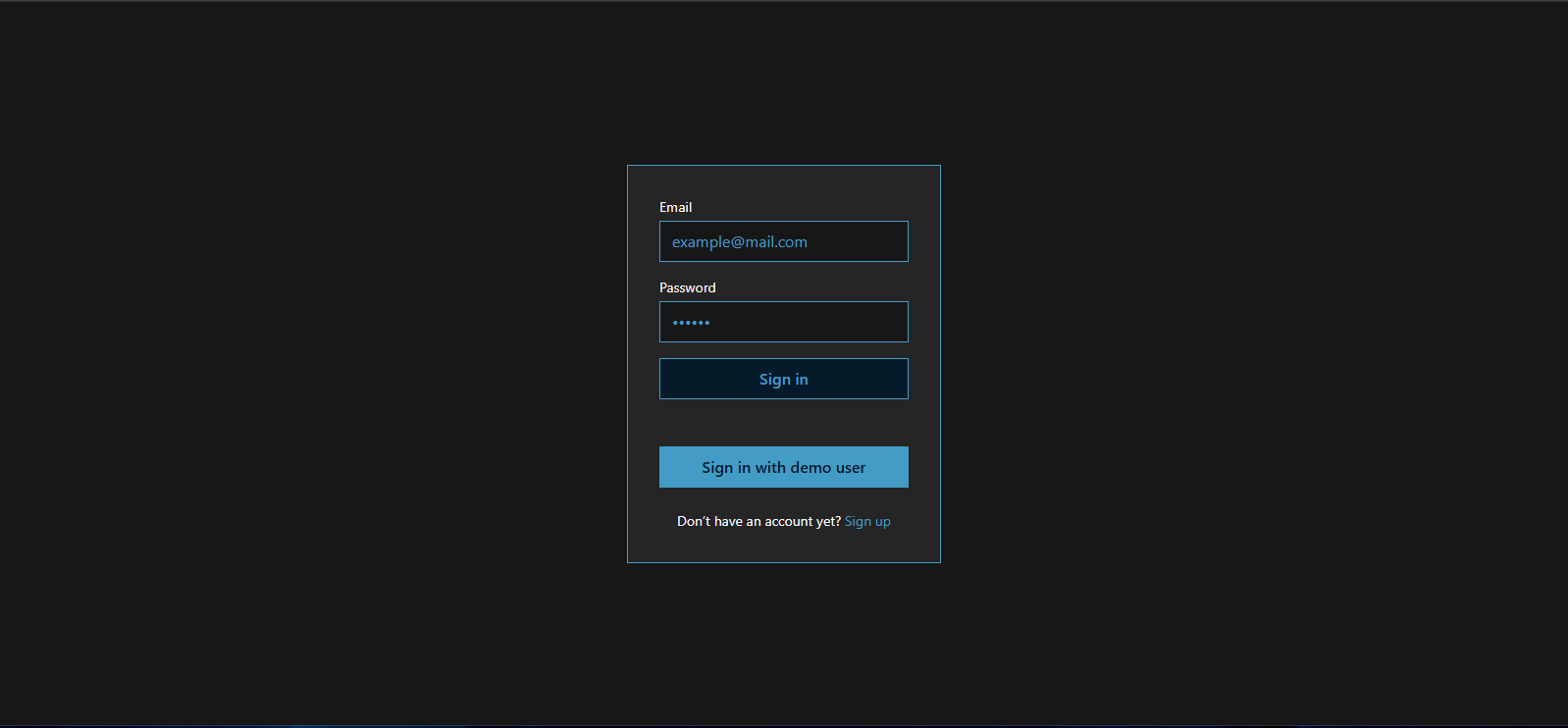 Login Page Screenshot